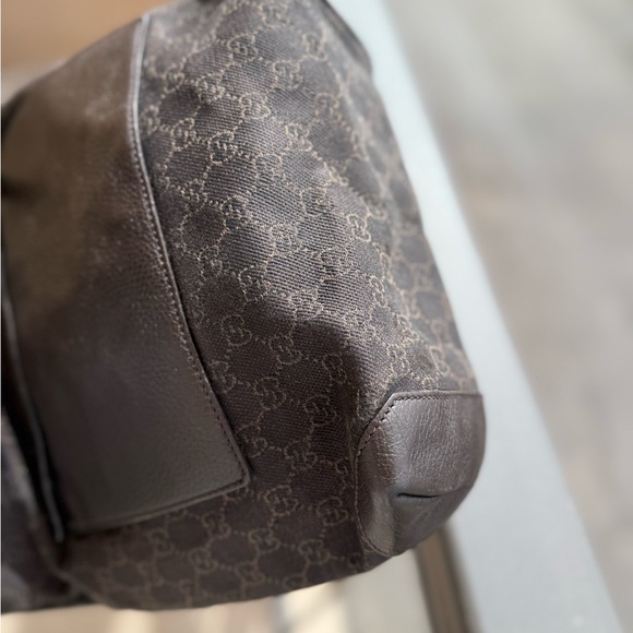 Large Preloved Gucci Tote Bag Brown - Picture 9 of 13